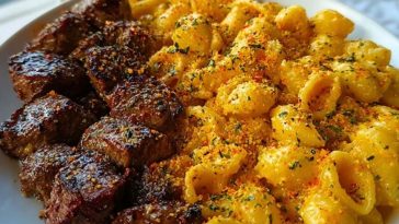 Garlic Butter Steak Bites & Loaded Cheddar Alfredo Shells