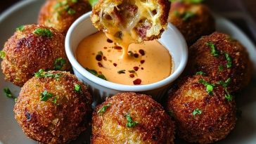 Reuben Balls with Spicy Thousand Island Dipping Sauce