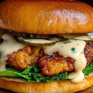 Spicy Chicken Sandwich with Creamy Homemade Sauce