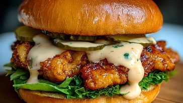 Spicy Chicken Sandwich with Creamy Homemade Sauce
