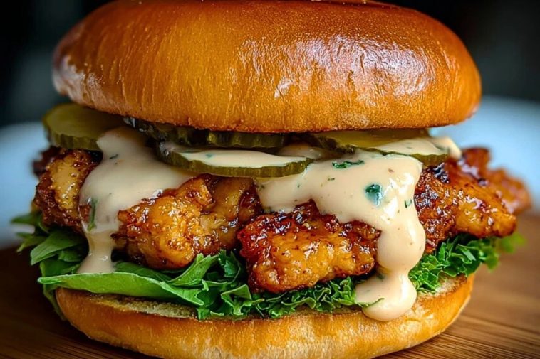 Spicy Chicken Sandwich with Creamy Homemade Sauce