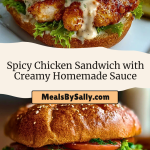 Spicy Chicken Sandwich with Creamy Homemade Sauce